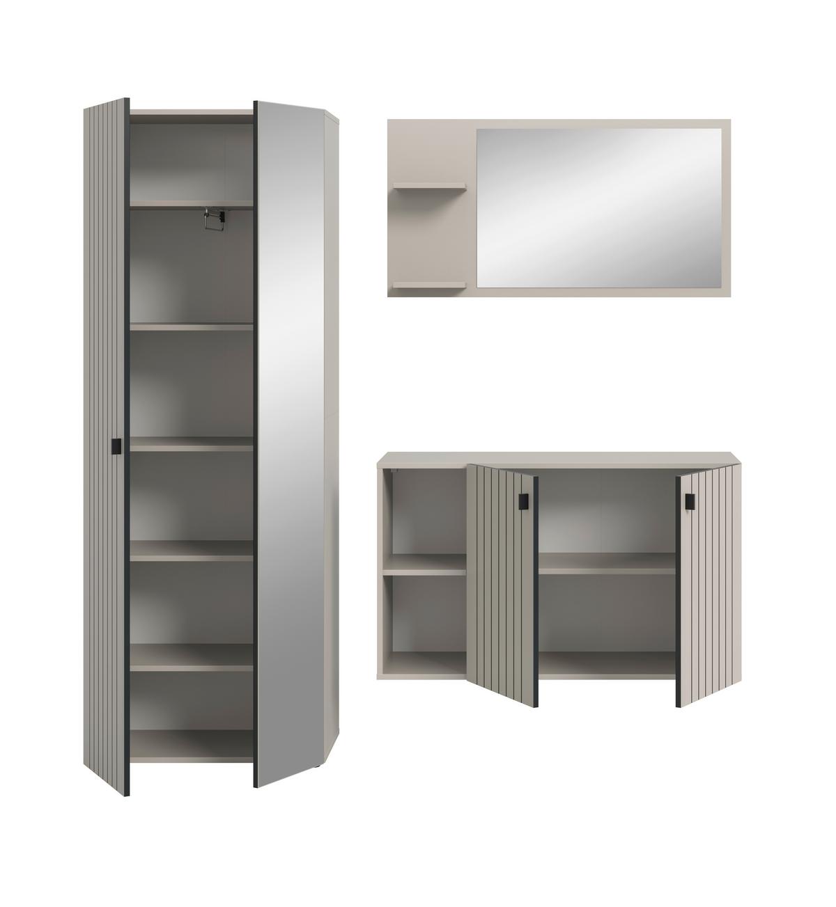 Garderobe Station Kaschmir B: 191cm - Kaschmir, Design, Holzwerkstoff (191/192/37cm) - MID.YOU