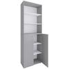 Schuhschrank Lona Grau B: 70 cm - Schwarz/Grau, Design, Holzwerkstoff (70/220/40cm) - MID.YOU