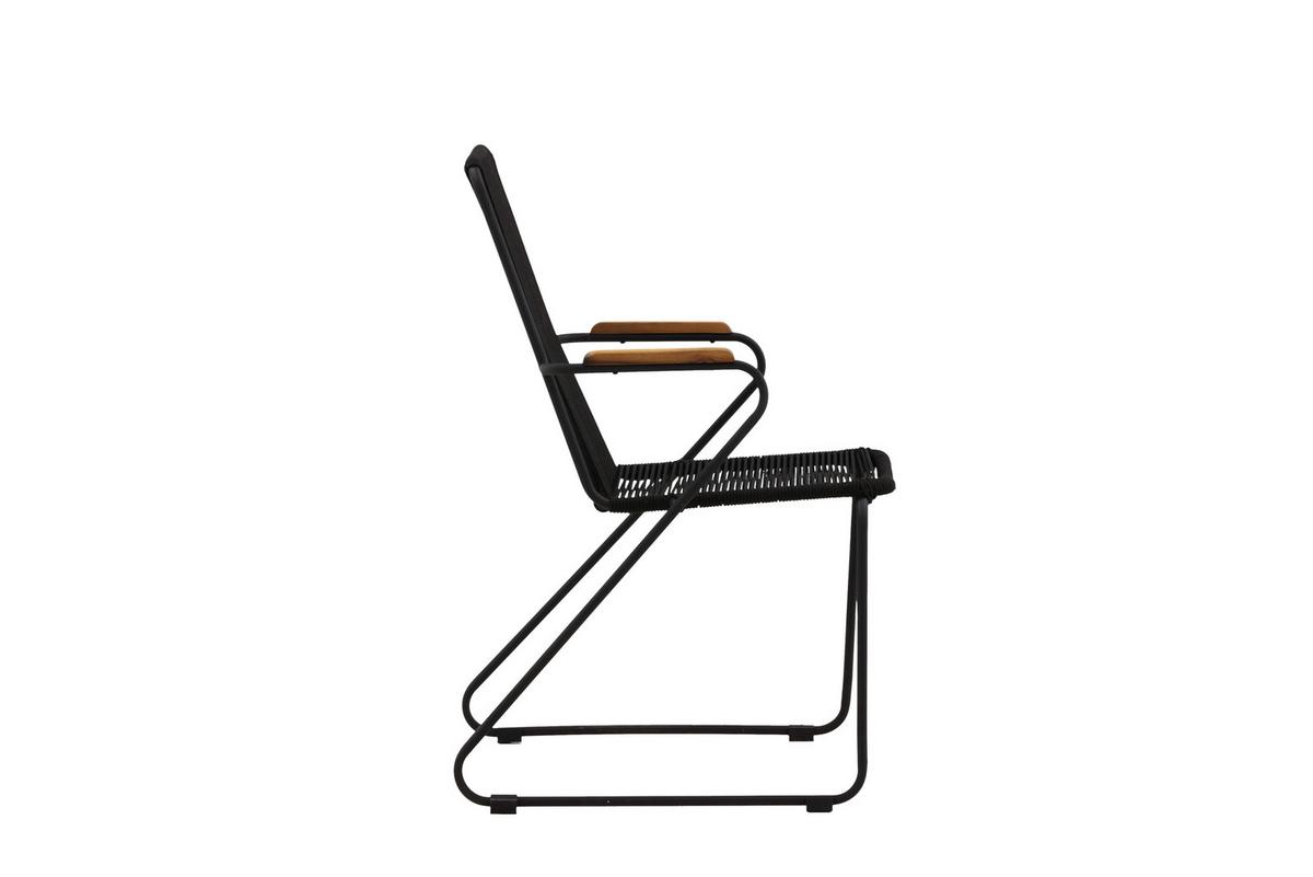 Gartensessel Bois Aluminium - Schwarz, KONVENTIONELL, Metall (55/82/51cm) - Gardenson