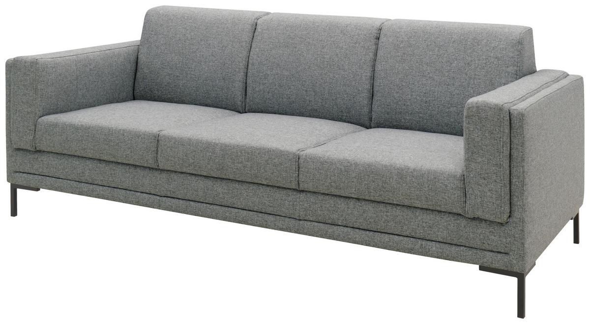 3-Sitzer-Sofa Looks Vii - Silberfarben/Schwarz, Design, Textil (210/82/90cm) - LOOKS by W.Joop