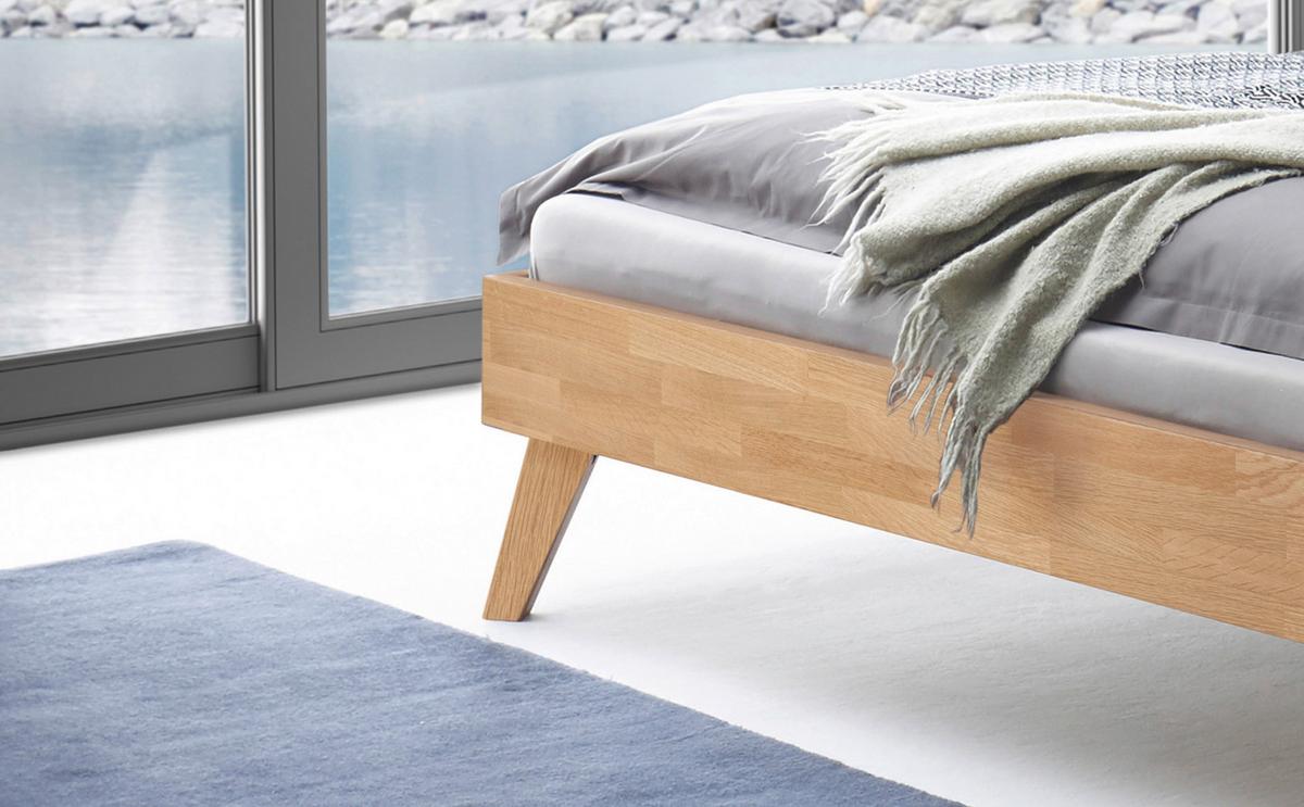 Bett Calvari Eiche Bianco 200x200 Cm - Eiche Bianco, KONVENTIONELL, Holz (200/200cm) - Hasena