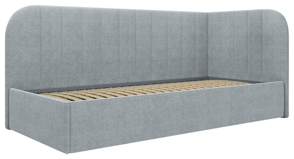 Polsterbett Millow Rechts Minttürkis Lf: 90x200 cm - Schwarz/Minttürkis, MODERN, Holz/Holzwerkstoff (90/200cm) - MID.YOU