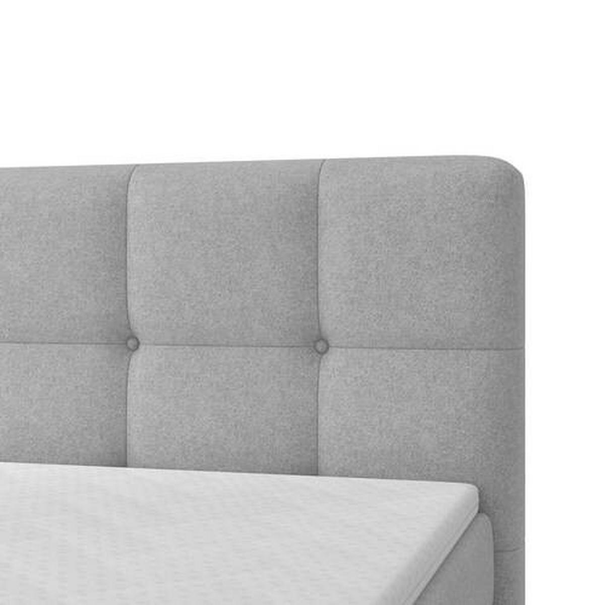 Posteľ boxspring MARBELLA 180x200, světle šedá - černá/světle šedá, Moderní, kov/dřevo (180/200cm) - Bessagi Home