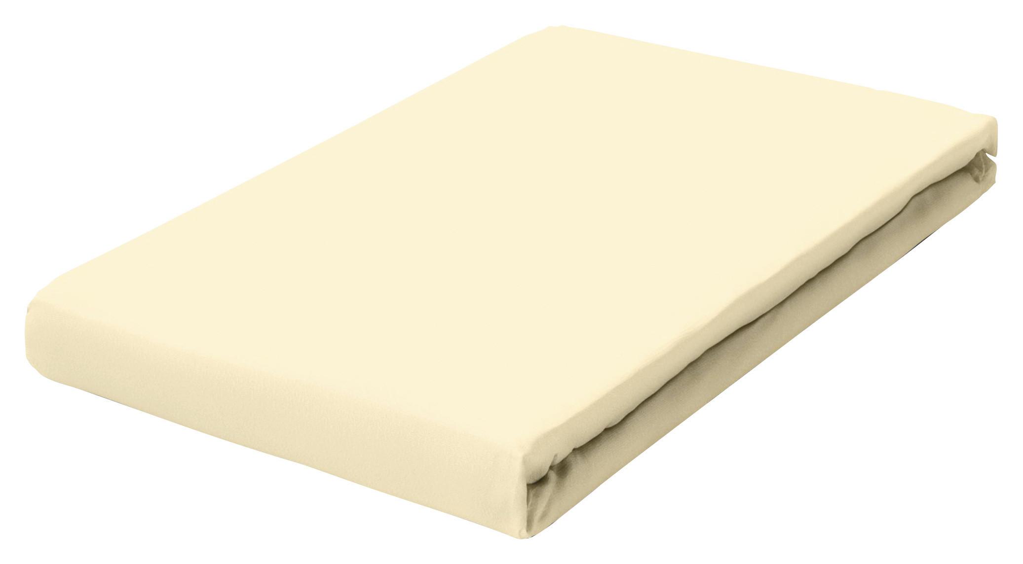 Spannleintuch Frottee Hellgelb 100x200 cm - Hellgelb, Basics, Textil (100/200cm) - Schlafgut