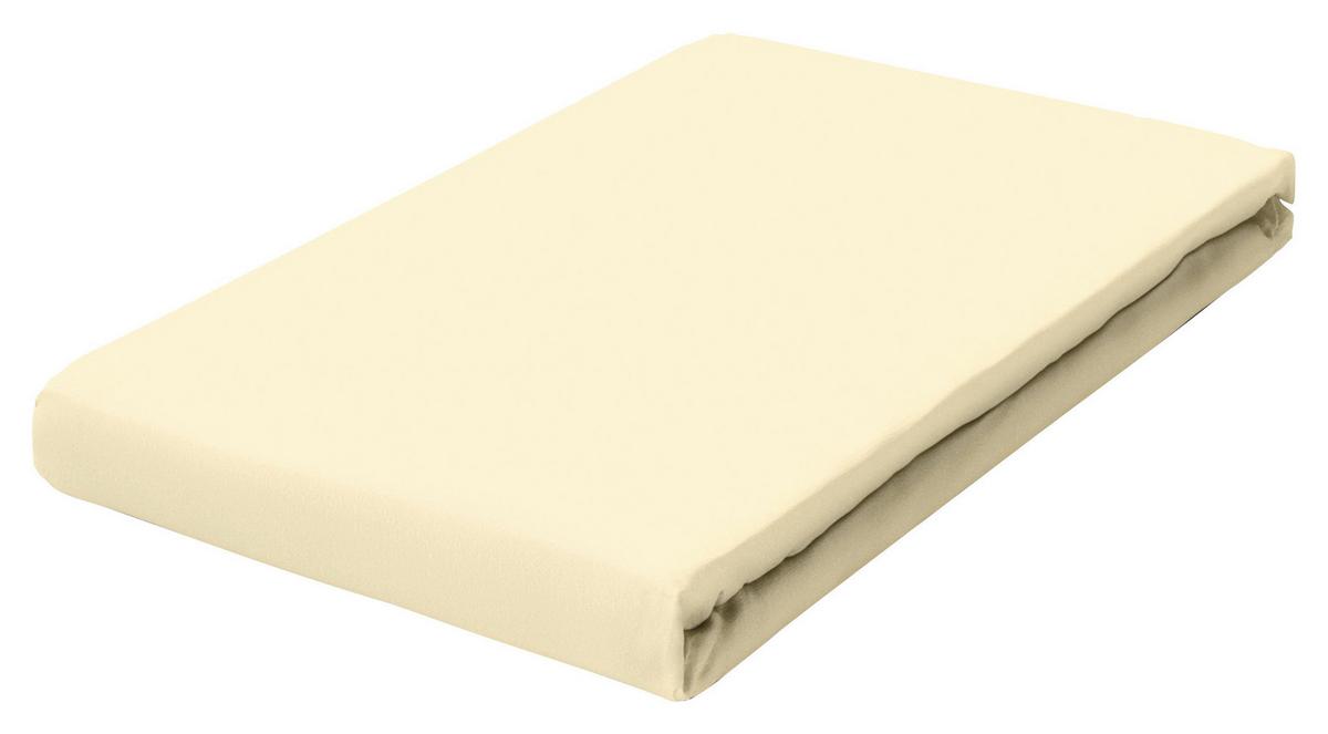 Spannleintuch Frottee Hellgelb 130x200 cm - Hellgelb, Basics, Textil (130/200cm) - Schlafgut
