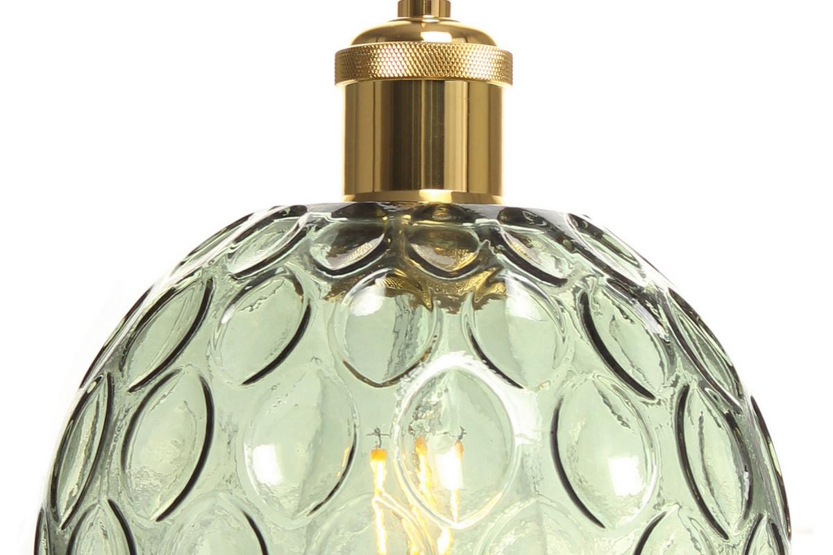 Hängeleuchte Corona Grün B: 18 cm - Grün, Basics, Glas (18/18/27cm) - Kayoom