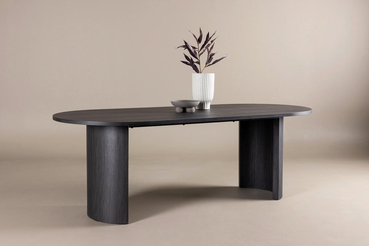 ESSTISCH Grundsund Schwarz L: 220cm - Schwarz, MODERN, Holz (220/100/75cm) - Livetastic