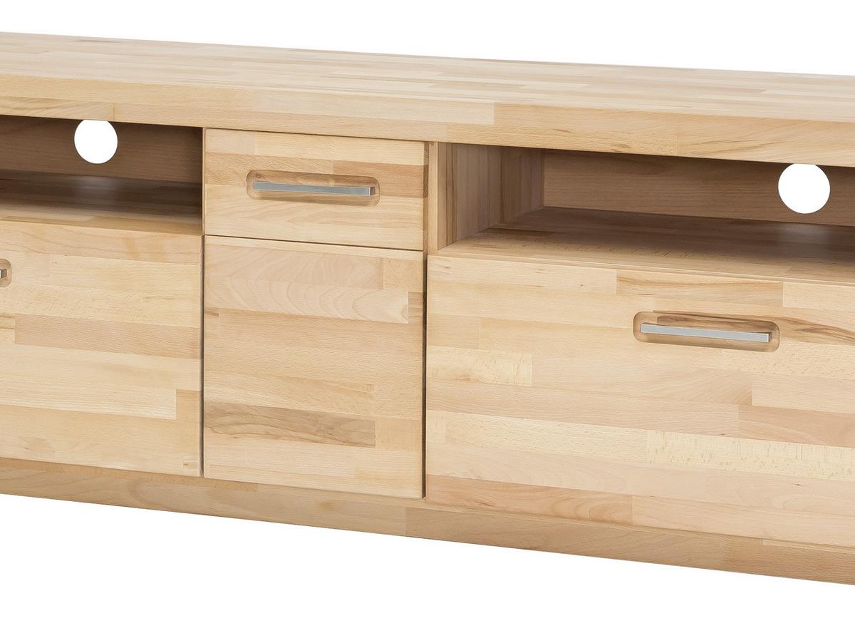 TV-Element Buchefarben, B: 185 cm - Buchefarben, Design, Holz (185/58/50cm) - MID.YOU