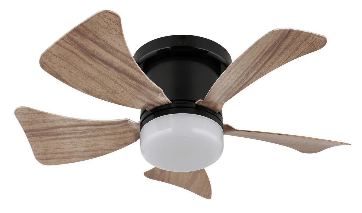 Deckenventilator Hines Opal Schwarz D: 40,6 Cm - Opal/Schwarz, KONVENTIONELL, Kunststoff/Metall (40,6/13cm) - Globo