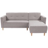 Wohnlandschaft In L-Form Geneve 217x144 cm - Hellgrau/Naturfarben, MODERN, Textil (217/144cm)