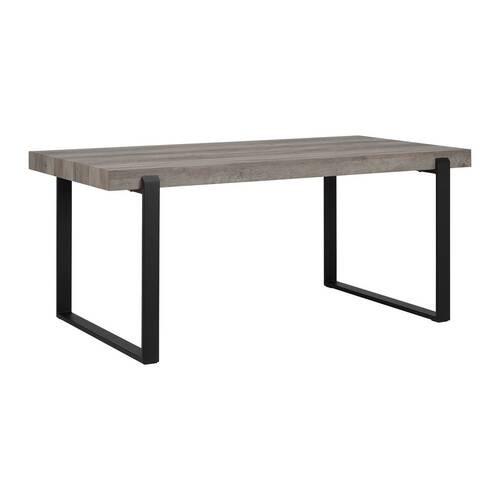 Jídelní stůl Mila - dekor dub 180x90 cm - černá/barvy dubu, Moderní, kov (180/90/76cm) - Bessagi Home