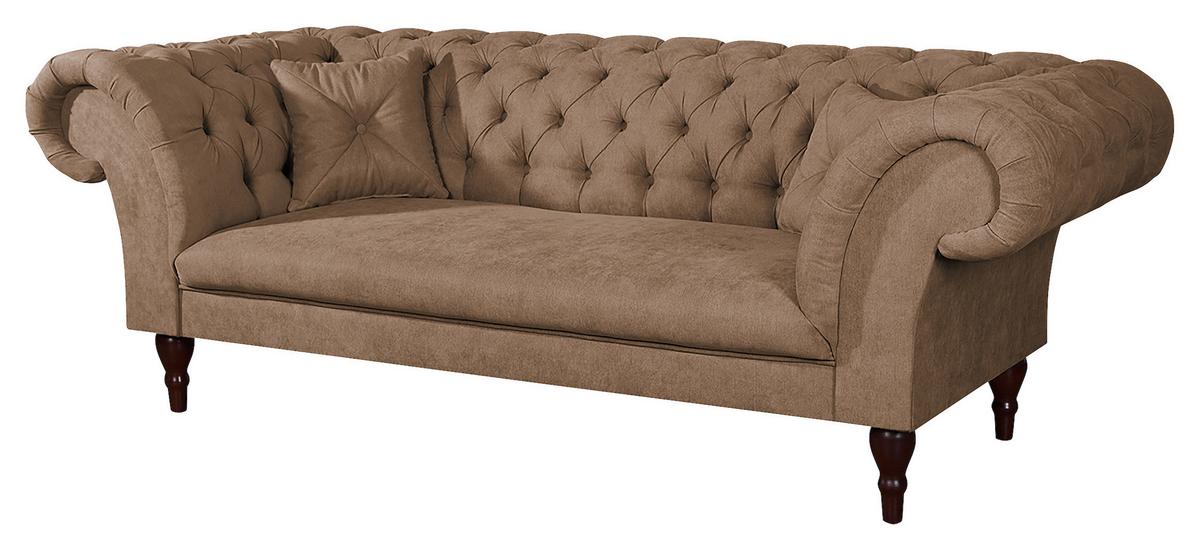 3-Sitzer-Sofa Preston Cappuccino B: 232 cm - Braun/Cappuccino, Design, Textil (232/79/97cm) - Livetastic
