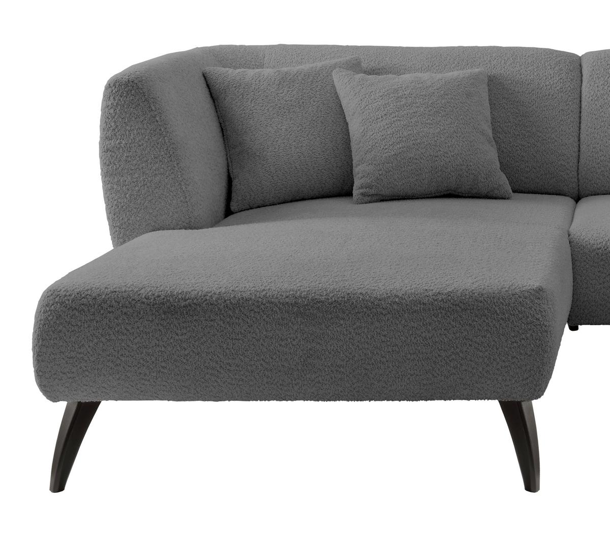 Ecksofa Colori Anthrazit S: 160/264 cm - Anthrazit/Schwarz, MODERN, Holz/Textil (160/264cm) - MID.YOU