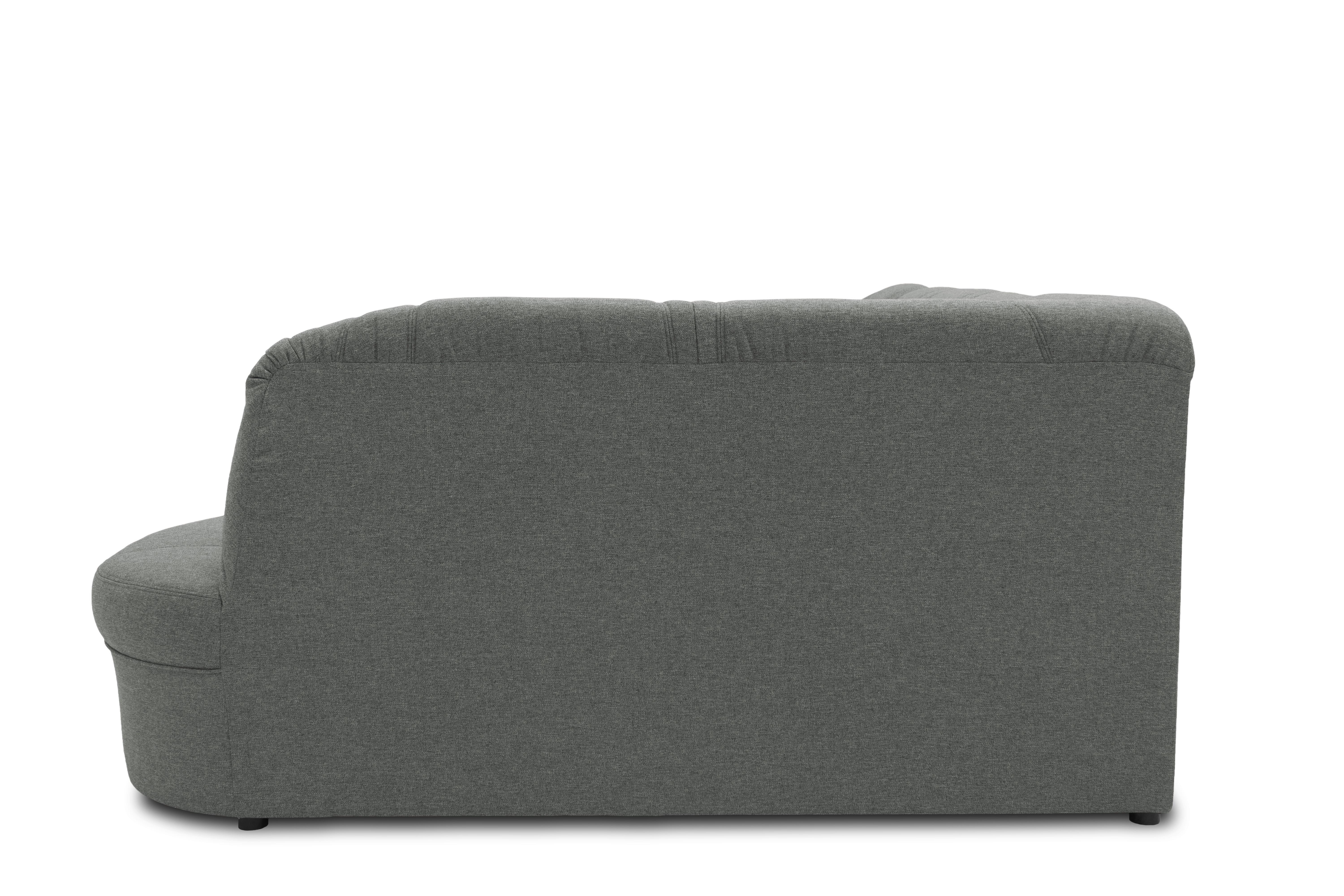 Wohnlandschaft Sarafina Dunkelgrau - Dunkelgrau/Schwarz, KONVENTIONELL, Textil (146/295/180cm) - MID.YOU