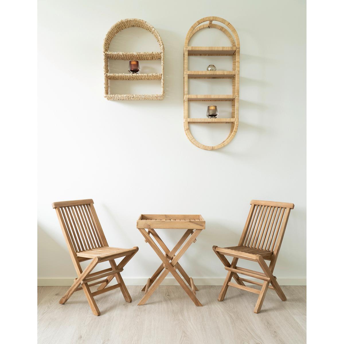 Gartenstuhl-Set Toledo Braun B: 31 cm - Teakfarben, MODERN, Holz (31/58/42cm) - MID.YOU