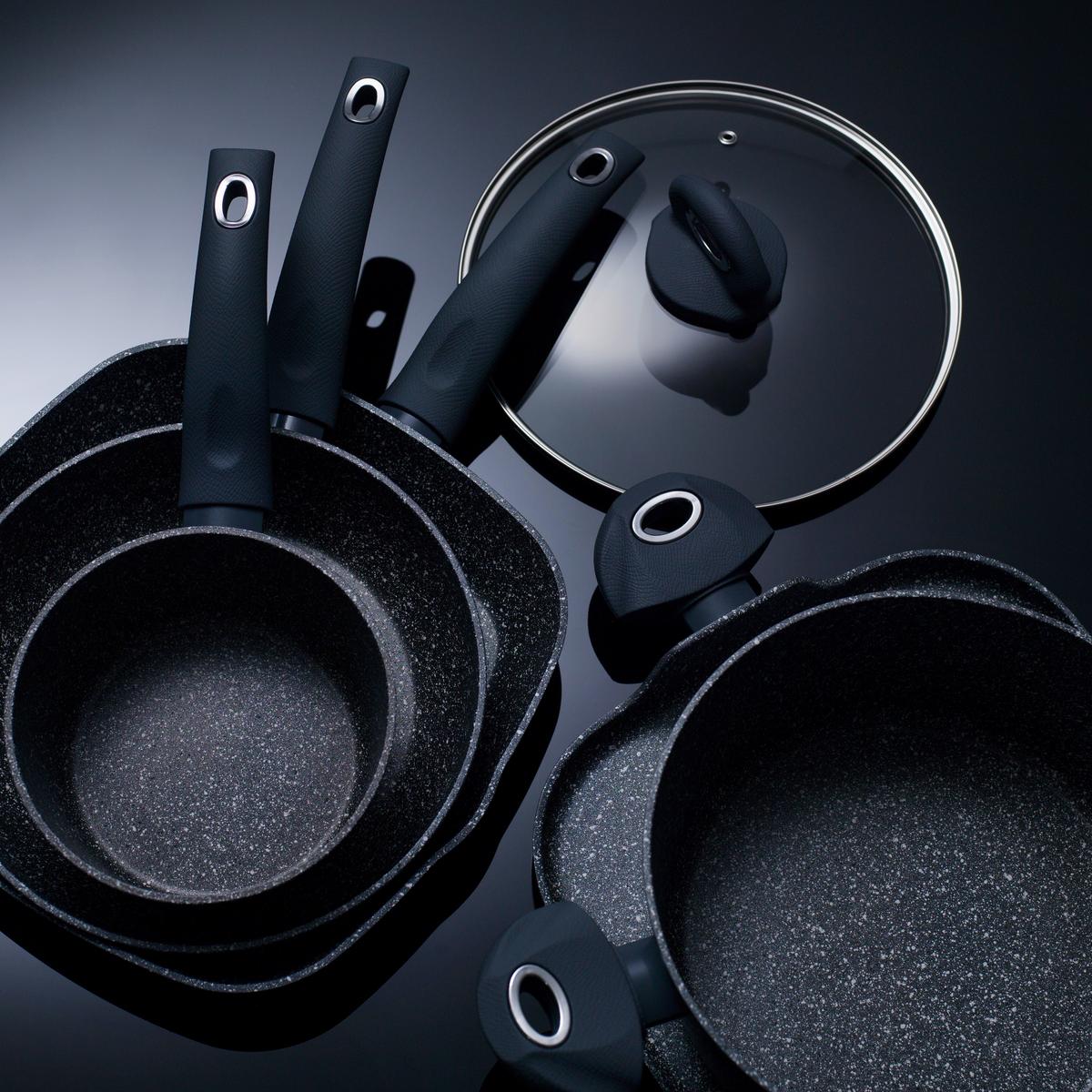 Bratpfanne Orion D: 24 cm Aluminium Antihaftbeschichtet - Dunkelgrau, Basics, Kunststoff/Metall