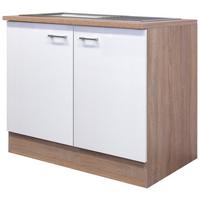 DŘEZOVÁ SKŘÍŇKA SAMOA  DSPU 100 ES - bílá/Sonoma dub, Konvenční, kompozitní dřevo/plast (100/85/57cm)