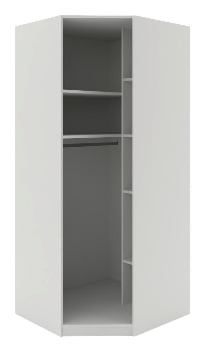 KORPUS ROHOVÉ SKŘÍNĚ UNIT - bílá, Moderní, kompozitní dřevo (91,1/210/91,1cm) - Ondega