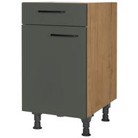 Schubkastenunterschrank Easytouch - Eichefarben/Grün, MODERN, Holzwerkstoff (45/87/56cm) - Nobilia