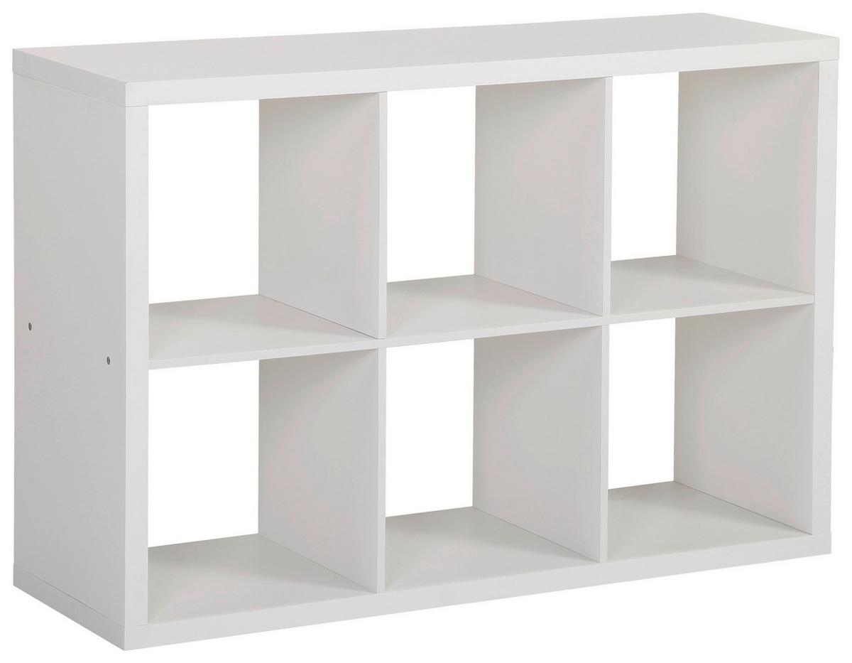 Regal Samy 2 B 112cm, Weiß - Weiß, MODERN, Holzwerkstoff (112/76/37cm)