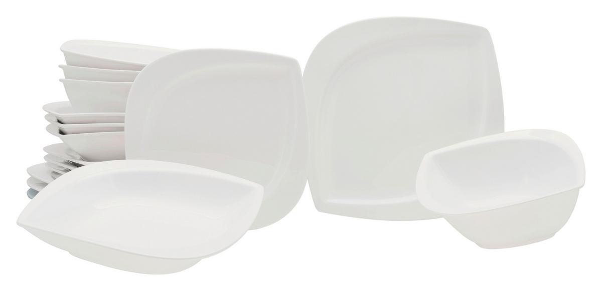 Kombiservice Melbourne Weiß 16-Tlg - Weiß, Basics, Keramik - Creatable