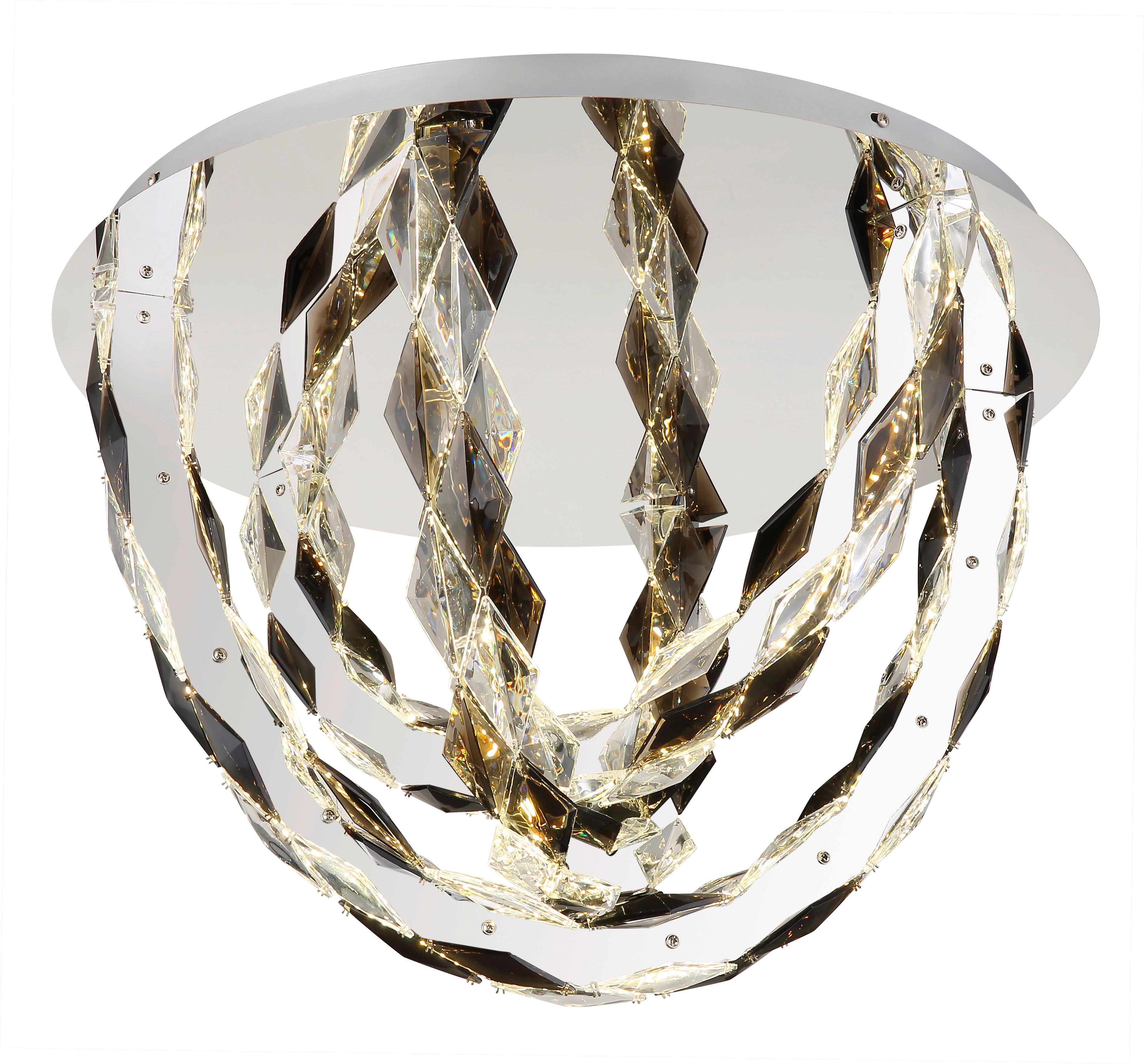 Led-deckenleuchte 67318d3 - Klar, Design, Kunststoff/Metall (60/42cm) - Globo