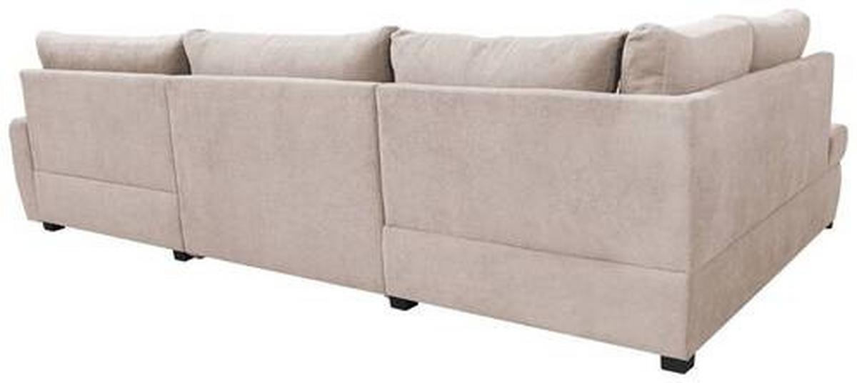 Ecksofa Canion - Chromfarben/Beige, Design, Textil (173/322/174cm) - Livetastic