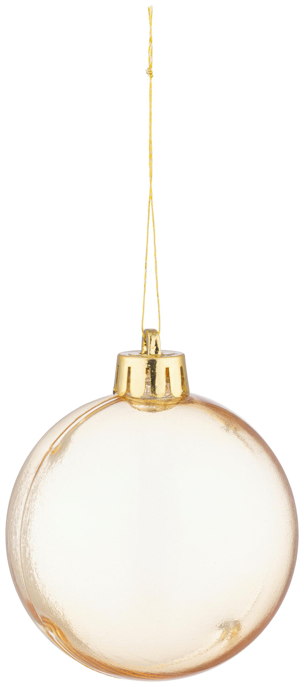 CHRISTBAUMKUGEL-SET Ena, Goldfarben, 90-teilig - Goldfarben, KONVENTIONELL, Kunststoff - Luca Bessoni