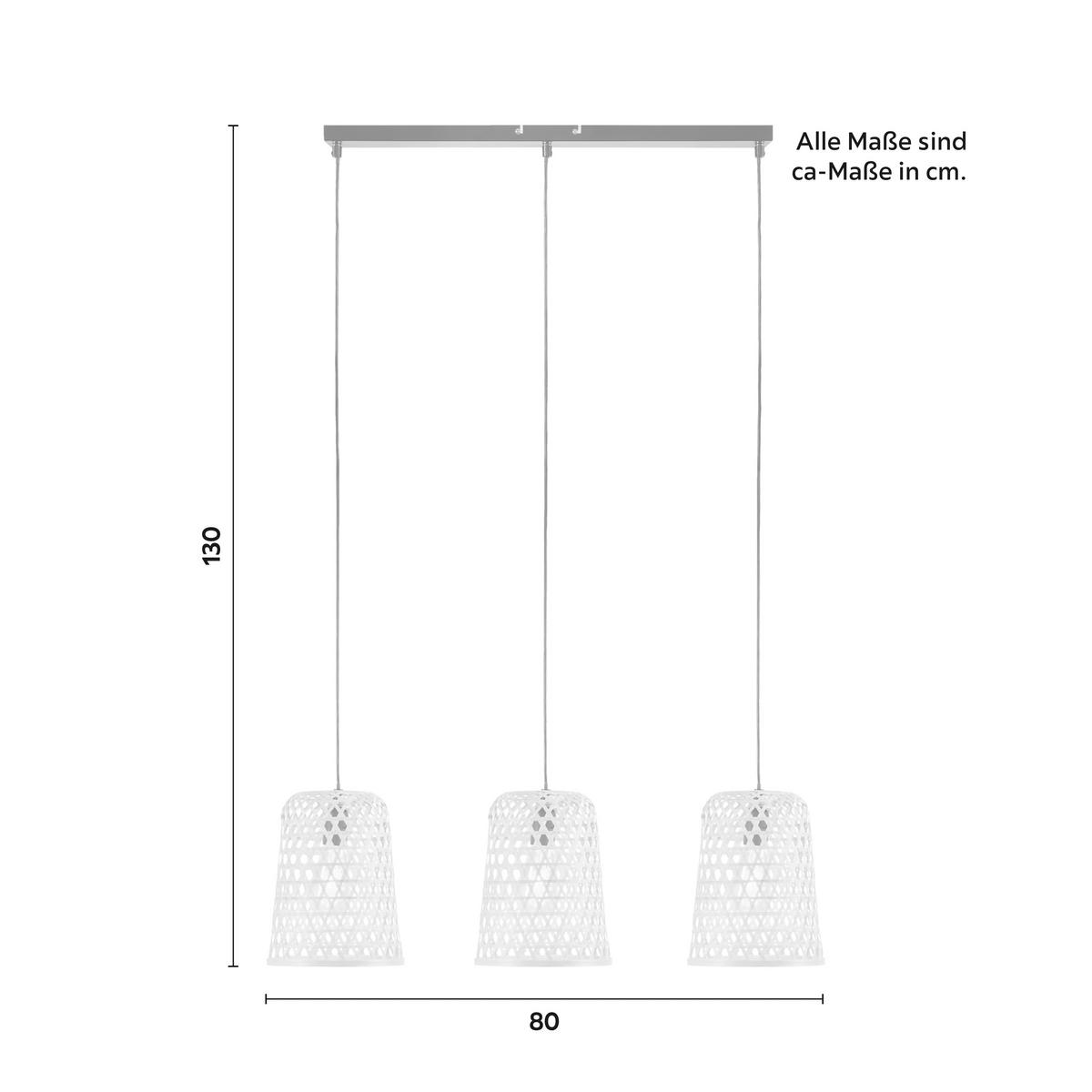 Závěsné svítidlo GAIO - přírodní barvy, Moderní, kov/přírodní materiály (80/21/130cm) - Bessagi Home