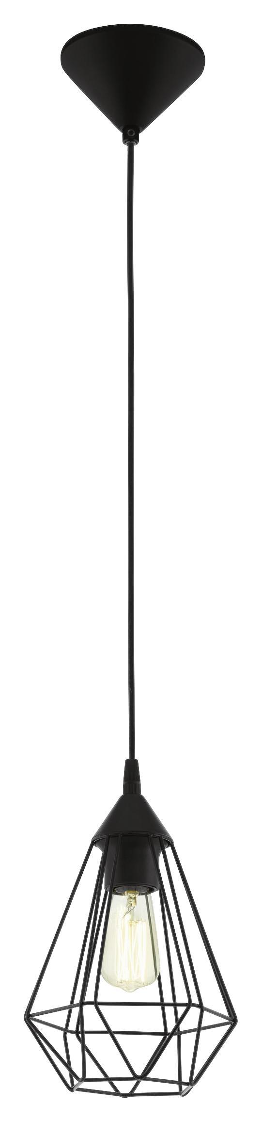 Hängeleuchte Tarbes - Schwarz, MODERN, Kunststoff/Metall (17,5/110cm)