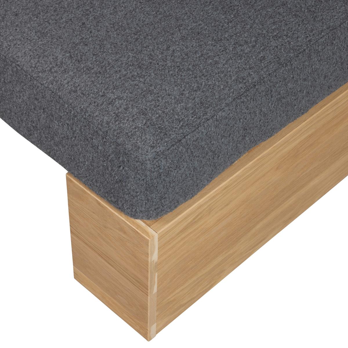 Sitzbank Eat-Up Eiche/Dunkelgrau B: 110cm - Dunkelgrau/Eichefarben, MODERN, Holz/Textil (110/84/67cm) - Livetastic