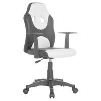 Jugenddrehstuhl Kid Raver Al Weiß/schwarz - Schwarz/Weiß, Basics, Kunststoff (54/90-100/48cm) - MID.YOU