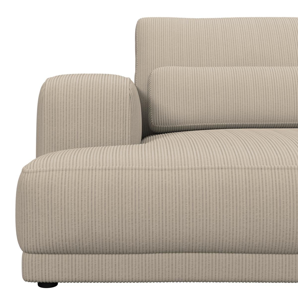 Bigsofa Savona Cord braun, 260x111cm - Braun, Trend, Textil (260/77/111cm) - Luca Bessoni