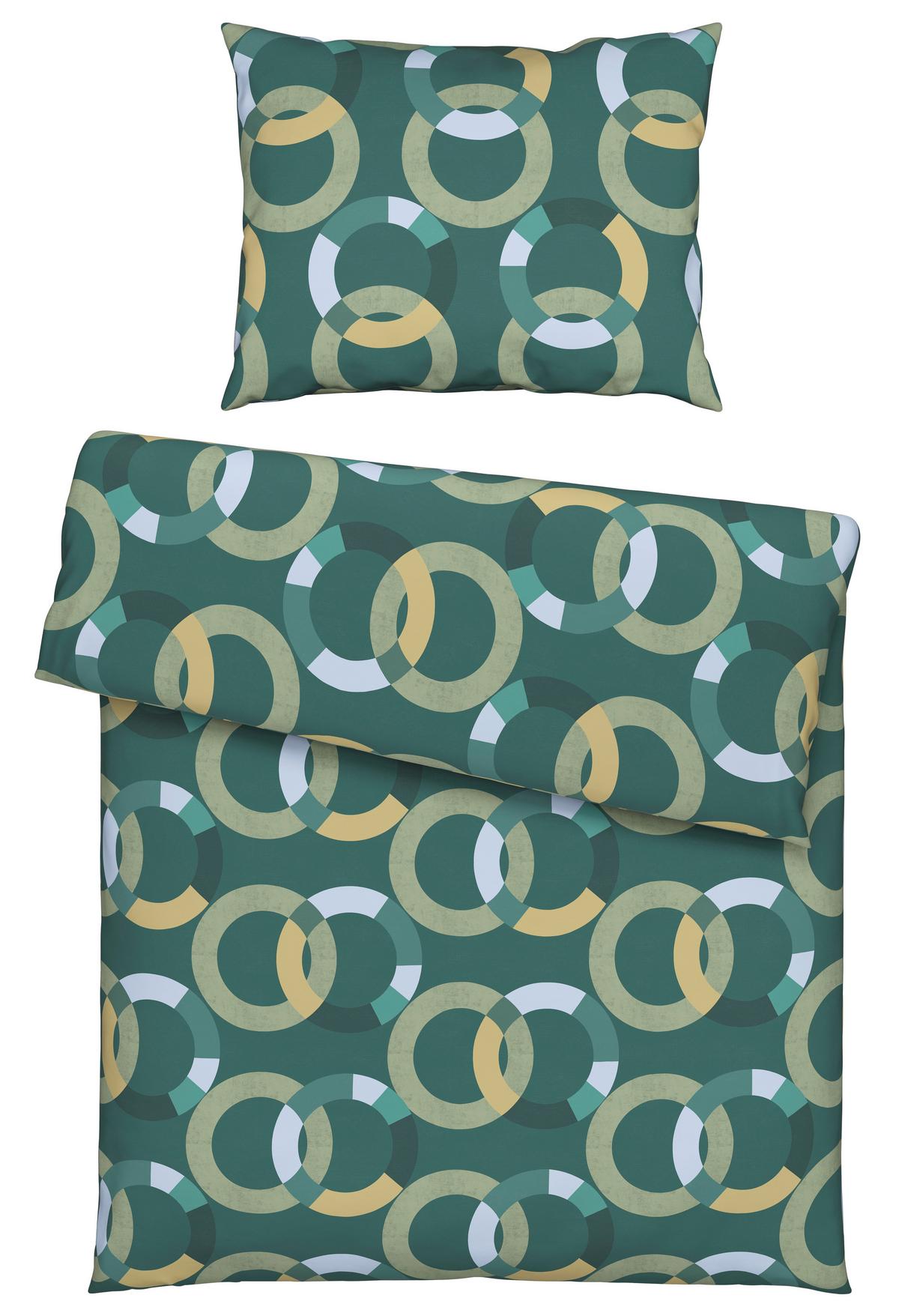 Ágyneműhuzat-garnitúra Diana - zöld, Modern, textil - Luca Bessoni