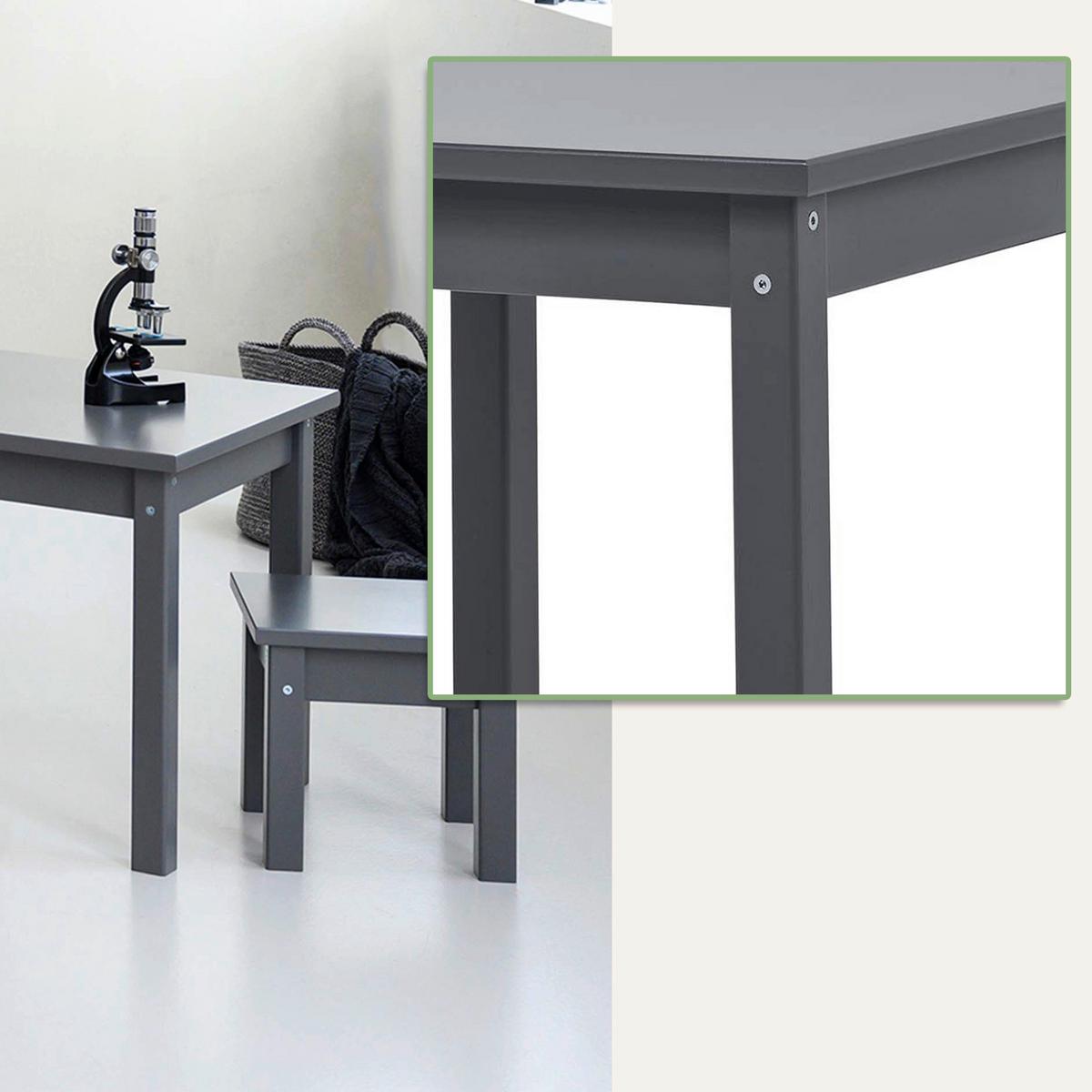 Kindersitzgruppe Bunde Mads Dunkelgrau - Dunkelgrau, MODERN, Holz - MID.YOU