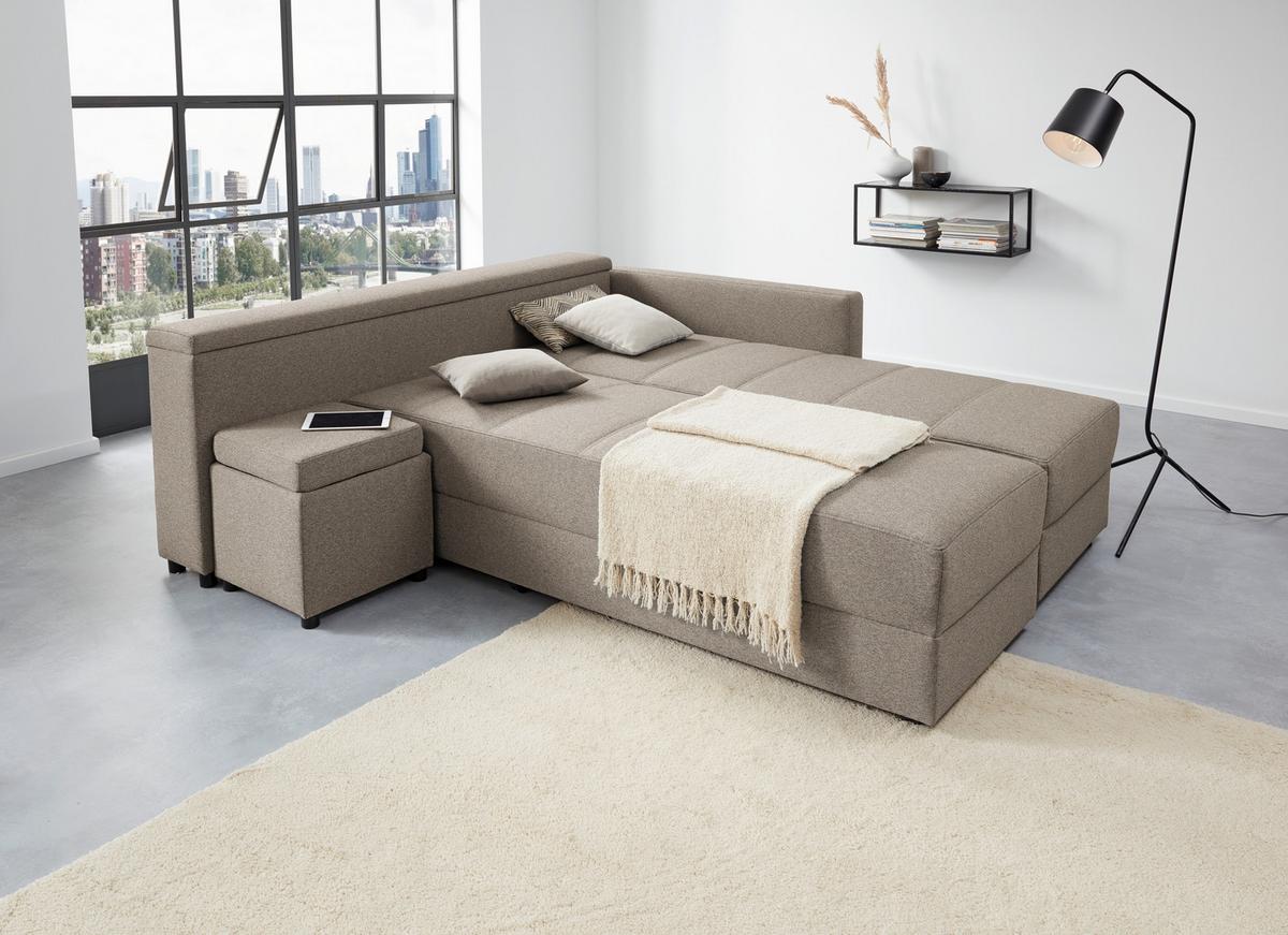 Ecksofa Looks Iii - Hellgrau/Schwarz, Design, Textil (229/287cm) - LOOKS by W.Joop