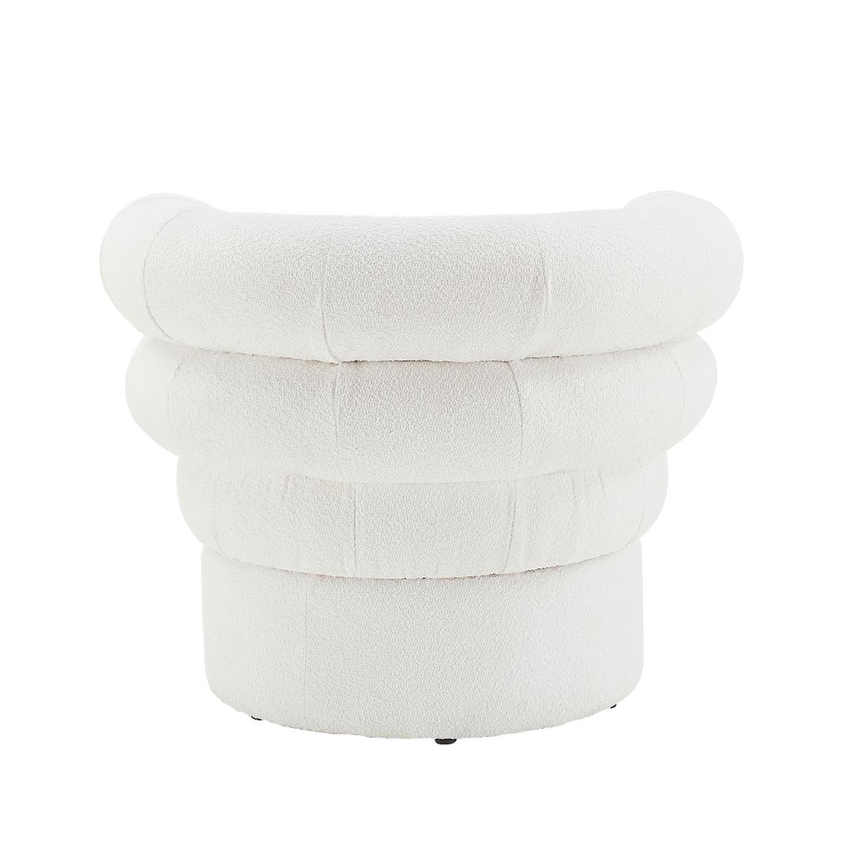 Sessel Weiß B: 86,4 Cm - Braun/Weiß, MODERN, Textil (86,4/71/79cm) - Livetastic