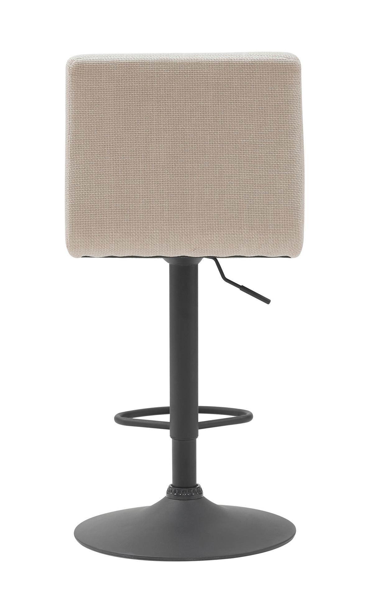 Barhocker-set Erika H 2er-Set - Beige/Schwarz, MODERN, Textil/Metall (47/93-114/57cm) - MID.YOU