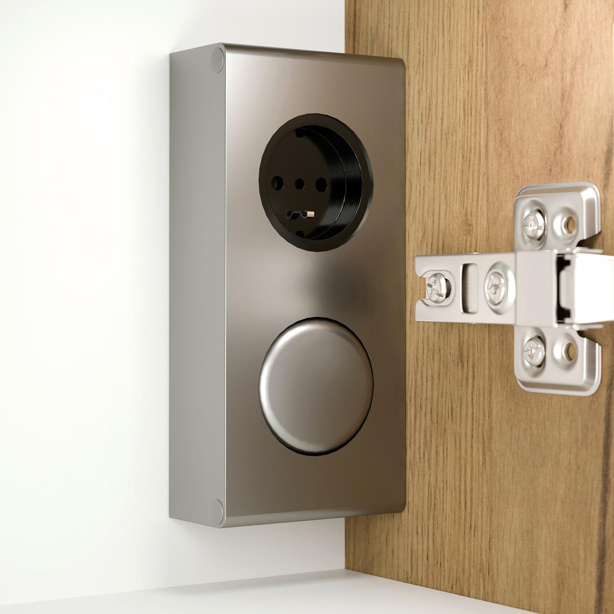 Spiegelschrank Eiche Dekor B: 80 Cm - Eichefarben, MODERN, Glas/Holzwerkstoff (80/62/17cm) - MID.YOU