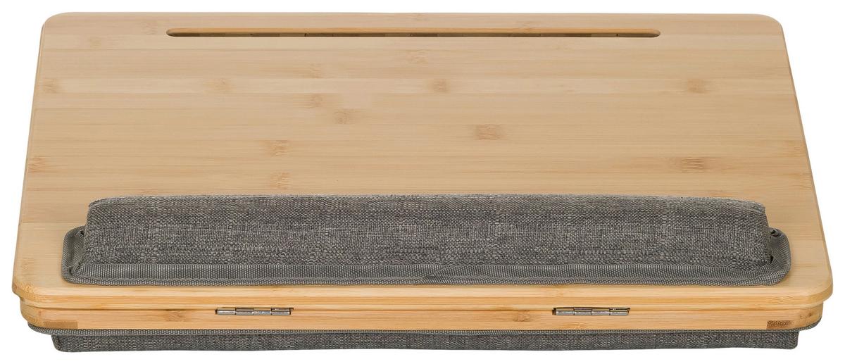 Laptopunterlage Comfilap Iii - Braun/Grau, Basics, Naturmaterialien/Textil (42/9/34cm) - MID.YOU