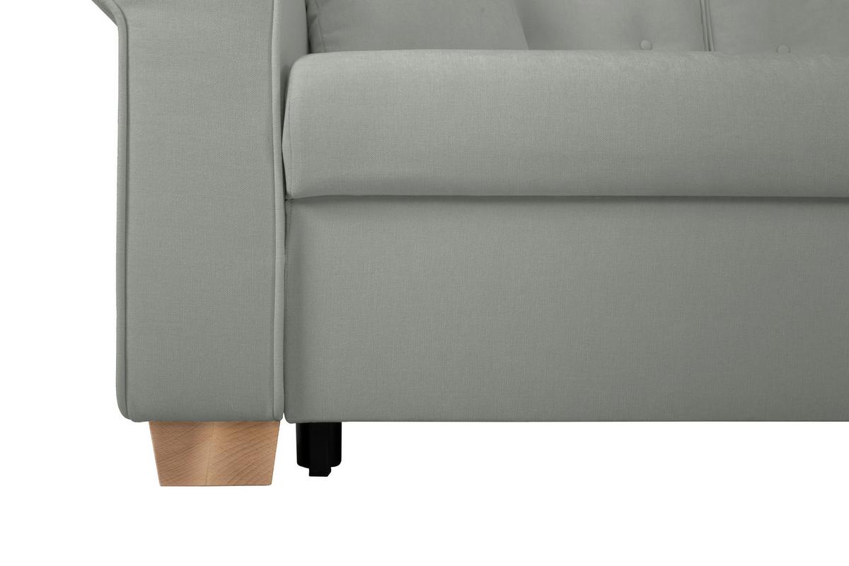 Schlafsofa Arles, Dunkelgrau 89 B: 240 Cm - Dunkelgrau/Buchefarben, Design, Textil (240/94/98cm) - MID.YOU