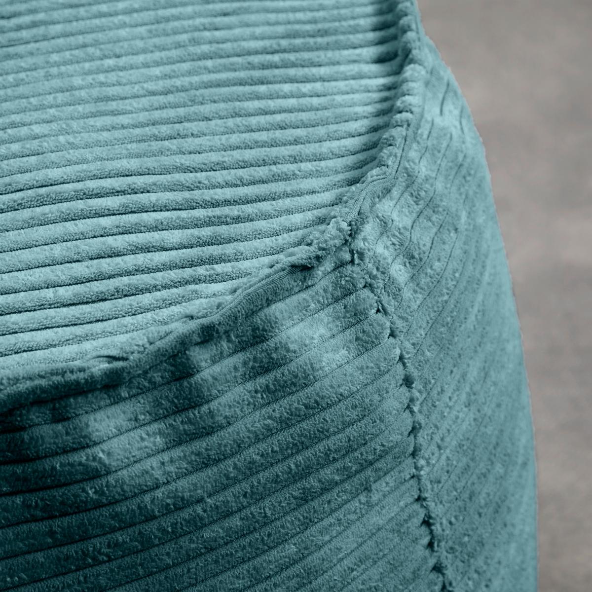 Taburet LUCYLLA, petrolejový manšestr - petrolej, Moderní, textil (60/60/38cm) - Mömax