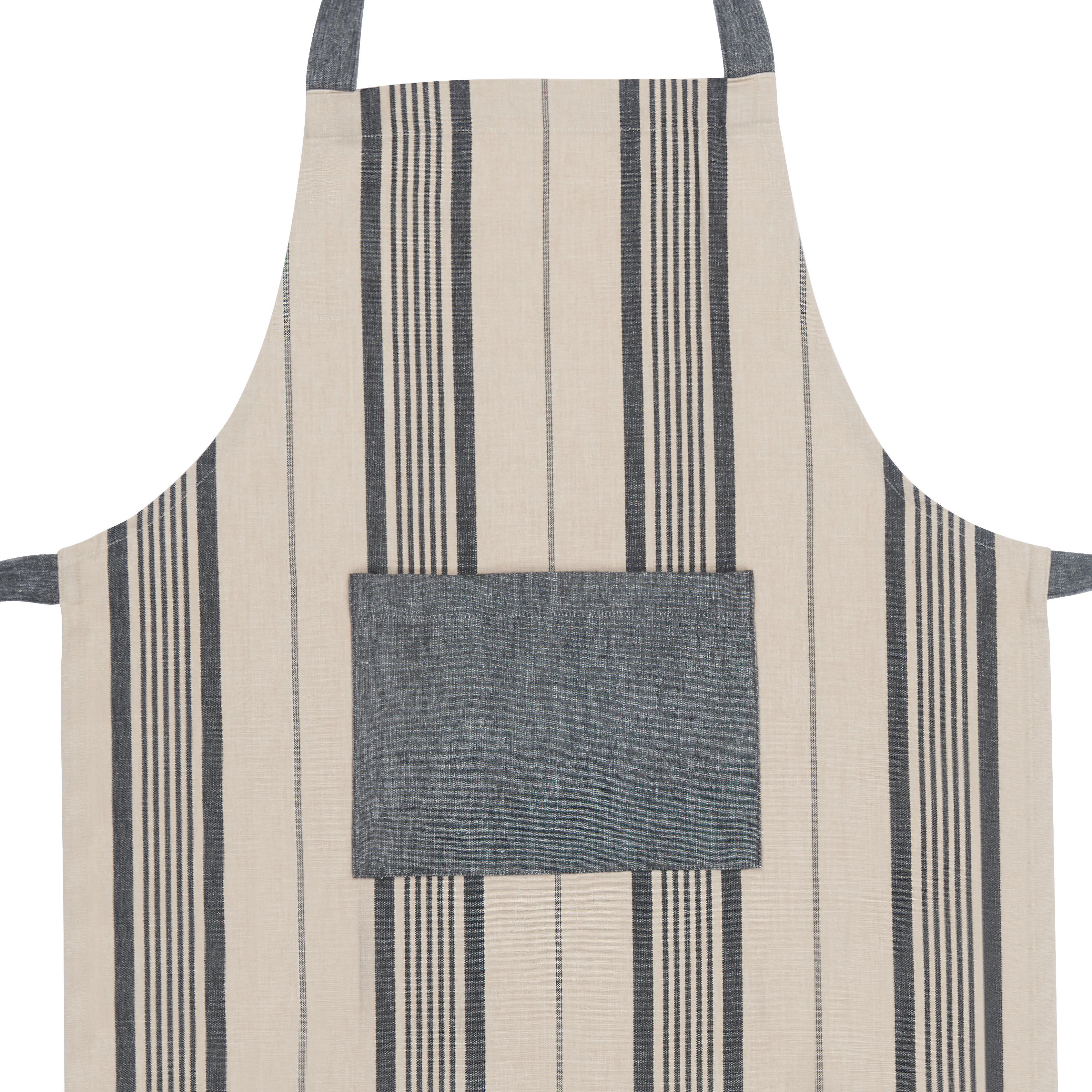 Zástěra HENRY, rozměr 60/90cm - černá/béžová, Moderní, textil (60/90cm) - Modern Living