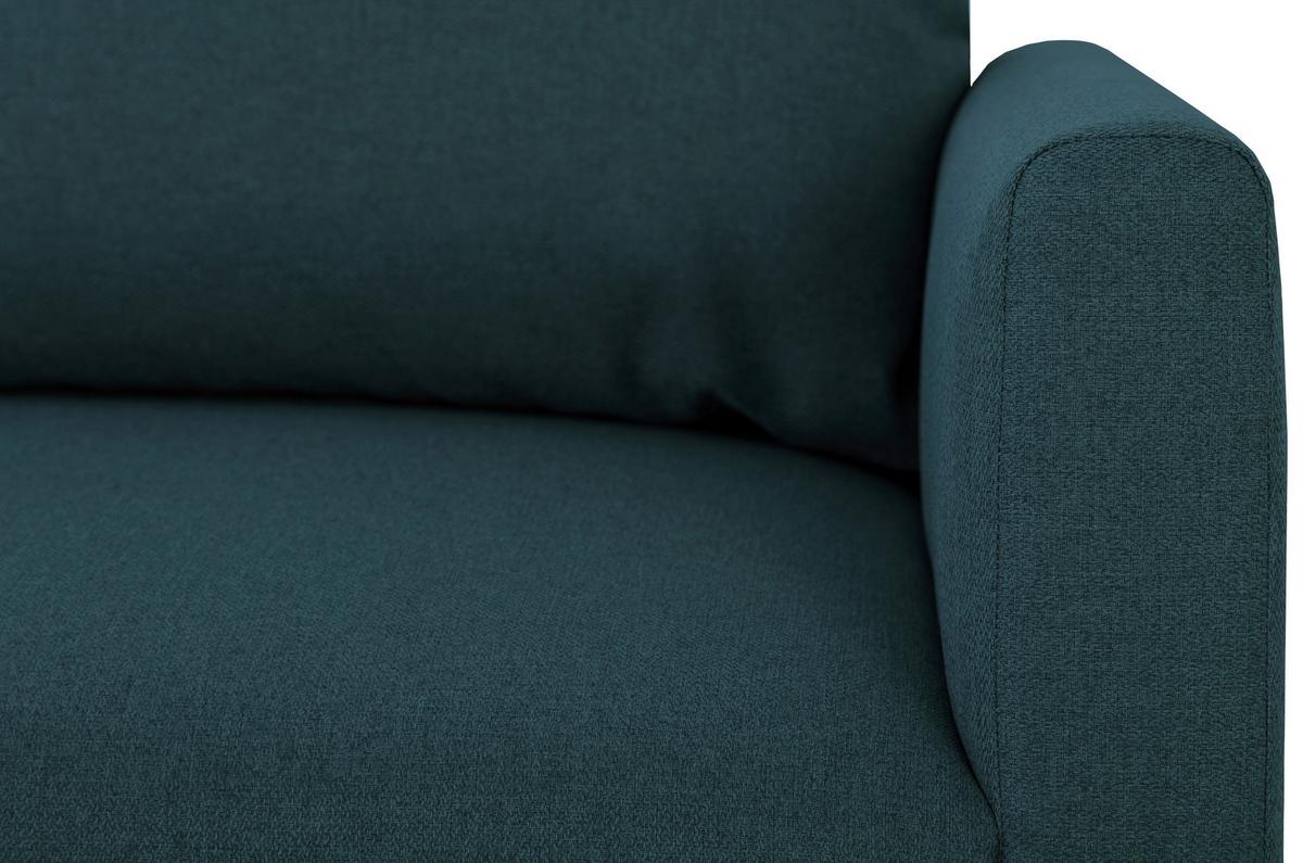 Ecksofa Tweety - Petrol/Schwarz, Basics, Textil (192/138cm) - P & B