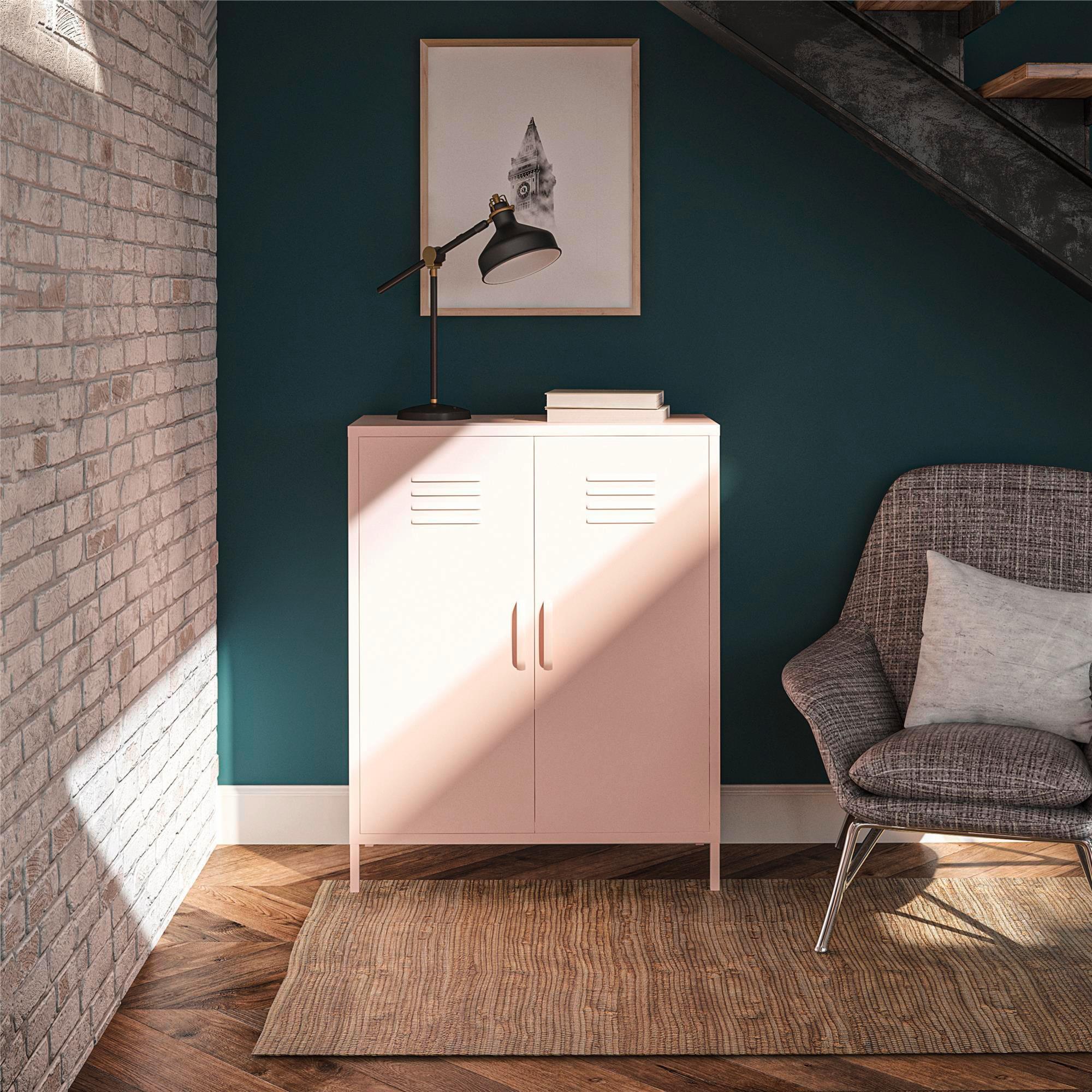 Highboard Mission District Pink B: 40 cm - Pink, Design, Metall (40/102/80cm) - MID.YOU