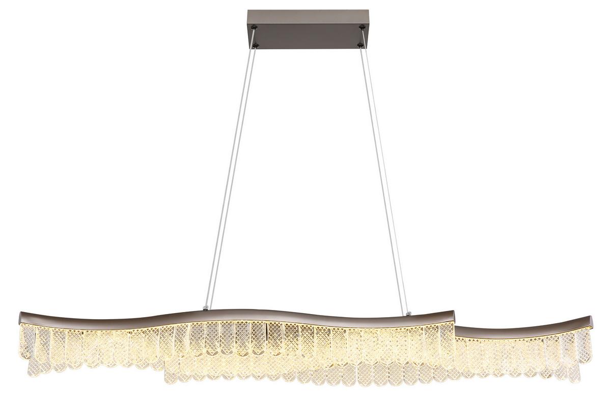 LED-HÄNGELEUCHTE 67348H JULIET - Klar/Graphitfarben, KONVENTIONELL, Kunststoff/Metall (108cm) - Globo
