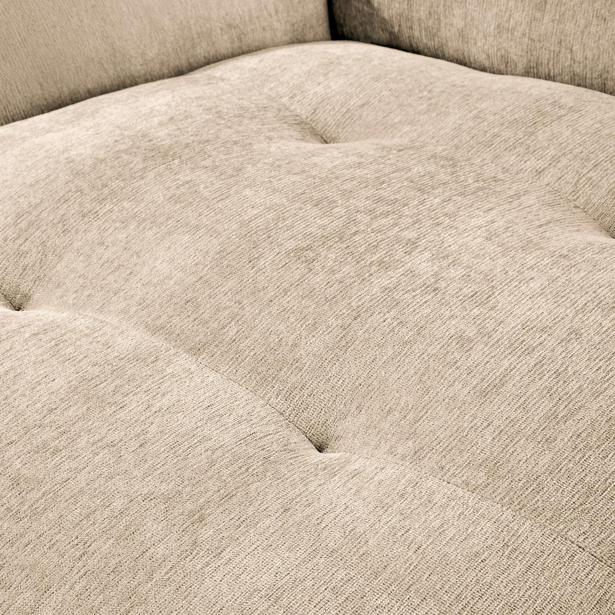 XXL-Sessel Fluffy, Creme B: 182 cm - Creme/Schwarz, MODERN, Textil (182/87/184cm) - Trendmanufaktur
