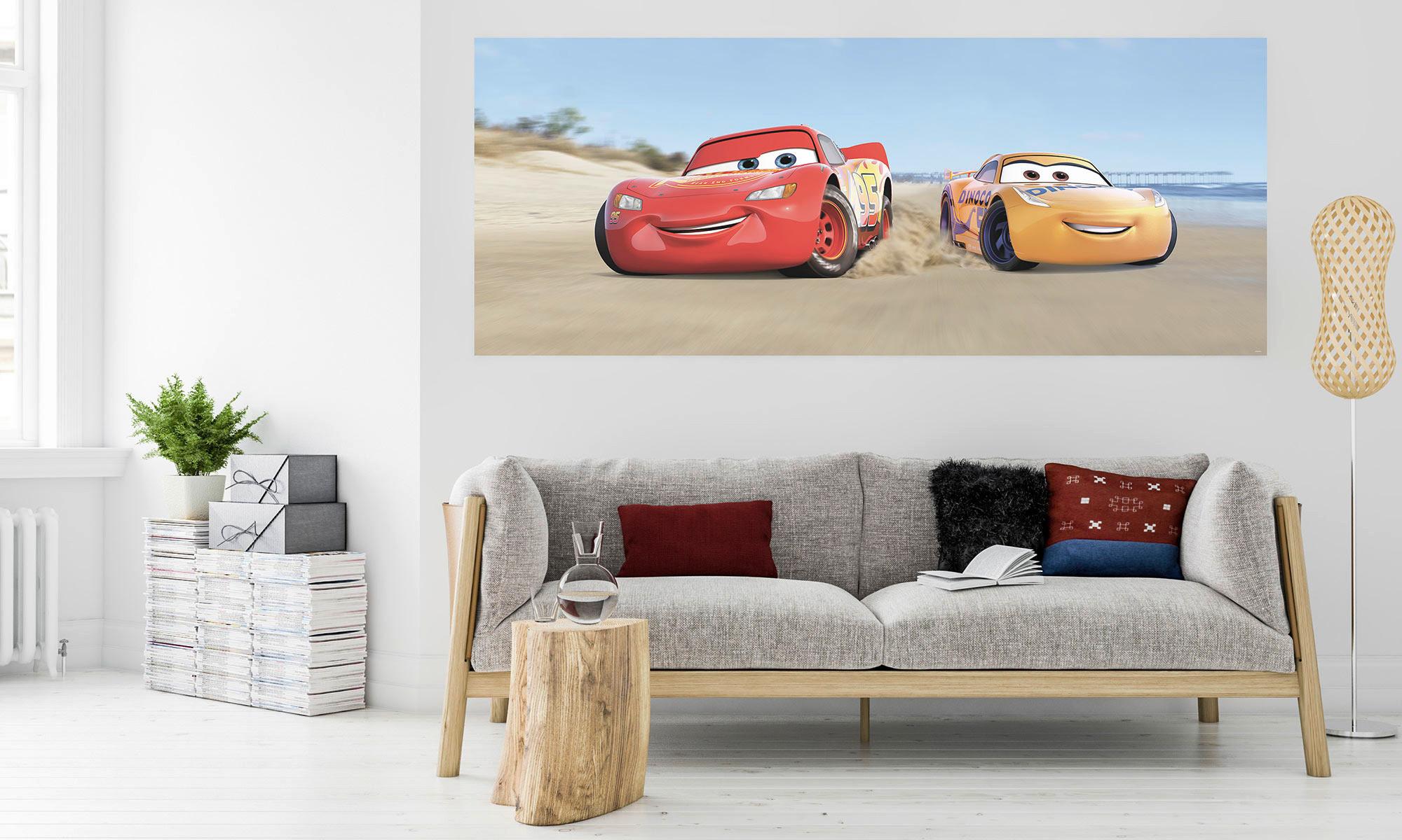 Vliestapete Cars3 Beach - Multicolor, Basics (100/250cm) - Komar