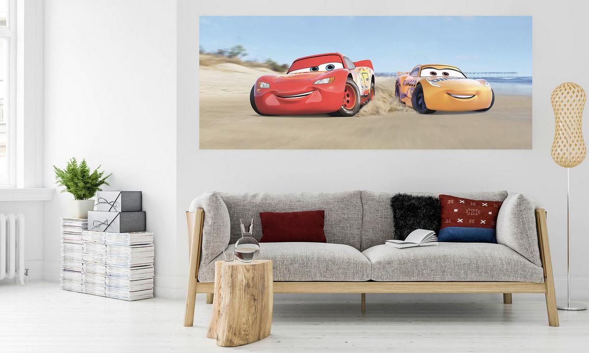 Vliestapete Cars3 Beach - Multicolor, Basics (100/250cm) - Komar