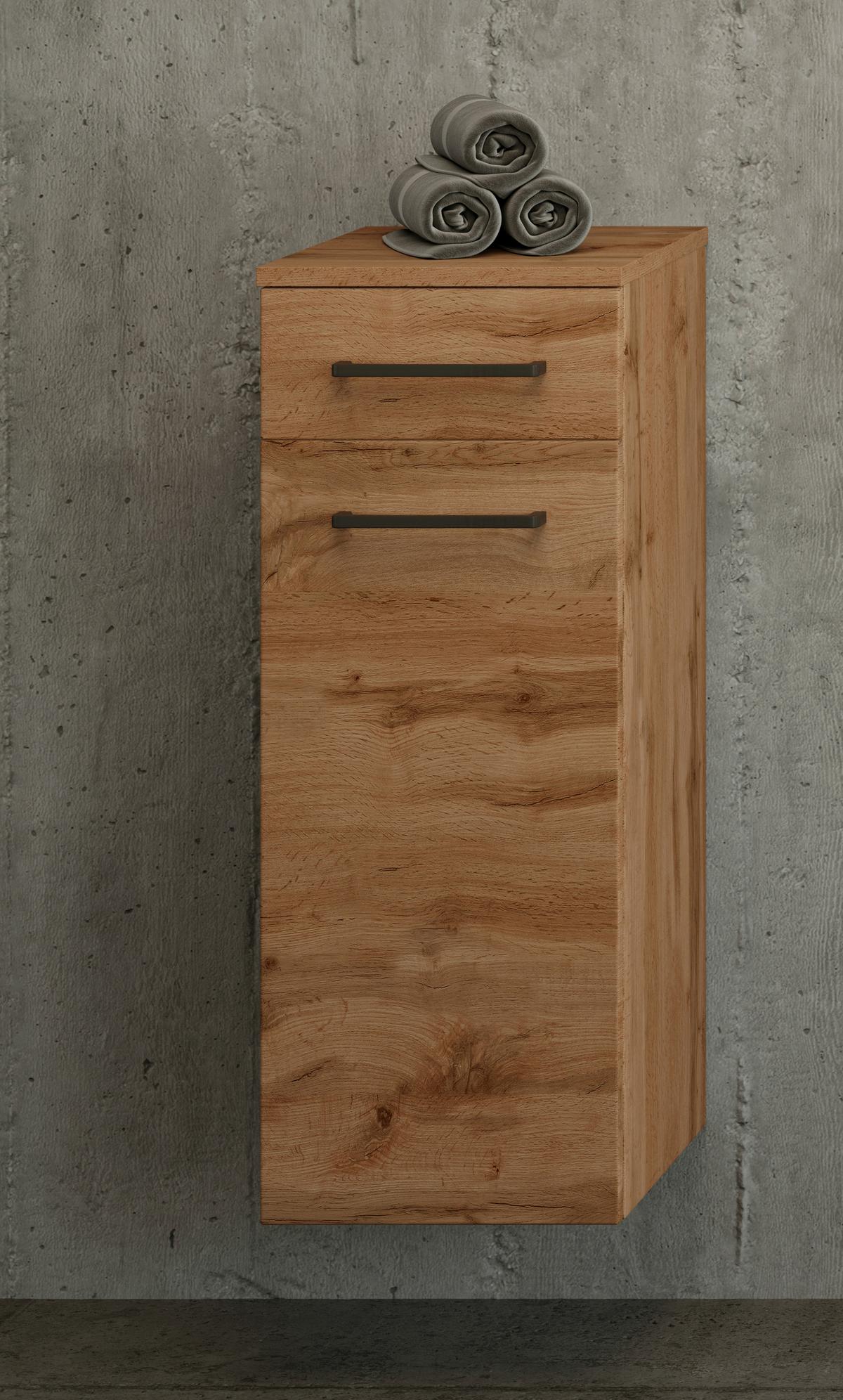 Unterschrank Manchester B: 30 cm Eiche Wotan Dekor - Eichefarben/Eiche Wotan, MODERN, Holzwerkstoff (30/79/35cm) - Held